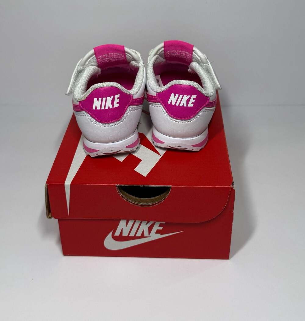Nike Cortez EasyOn TD White Laser Fuchsia DM0952-104 Toddler Size 4C - Picture 2 of 4
